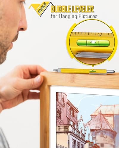 Gifts for Men Multitool Pen, Birthday Gifts for Dad Husband Him Adults, Father's Day Gifts from Daughter and Son, Cool Gadgets and Unique Gift Ideas for Construction Engineers, Woodworkers Carpenters