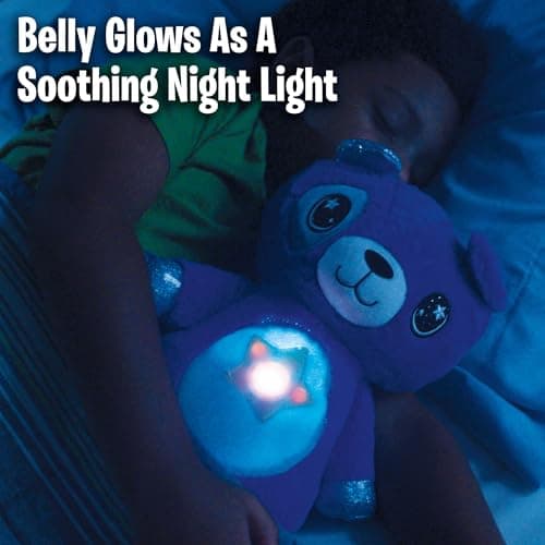 Ontel Star Belly Dream Lites, Stuffed Animal Night Light, Cuddly Blue Puppy - Projects Glowing Stars & Shapes in 6 Gentle Colors, As Seen on TV