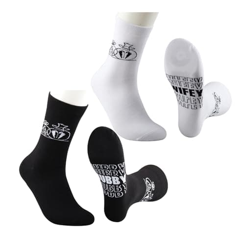 MBMSO Couples Socks Set Newlyweds Gift Socks Hubby and Wifey Est. 2025 Wedding Gift for Bride and Groom Socks Engagement Gift