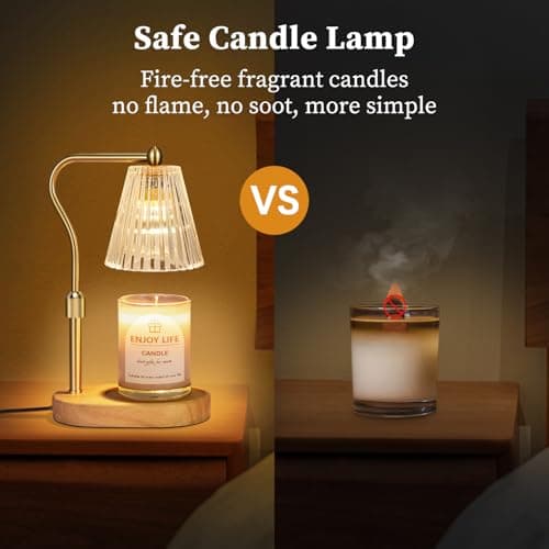 Candle Warmer Lamp with Timer Dimmer Adjustable Height for New Home Bedroom,Mothers Day Gifts,Vintage Home Decor for Scented Jar