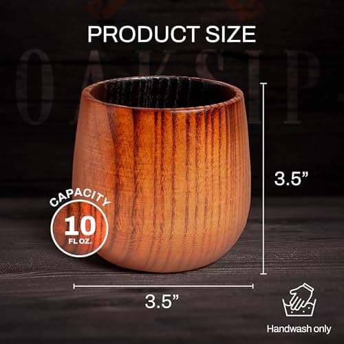 The Original Charred Wooden Bourbon Drinking Glass | Charred Old Fashioned Glass | Bourbon Gifts for Men, Dad, or Brother | Whiskey Gifts