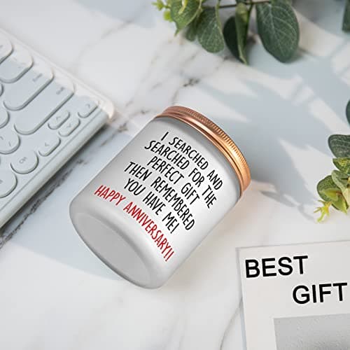 Happy Anniversary Candles Gifts for Her Him Couple- 1, 2, 5, One Year Anniversary Romantic Gifts for Wife Husband Girlfriend Boyfriend