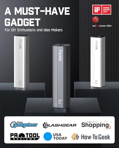 Fanttik E1 Max Electric Screwdriver, Mini Precision Screwdriver Set, 50 Magnetic Bits, Magnetic Storage, 5/32‘’Hex, Repair Tool Kit for Electronics Phone Camera Laptop Watch (Grey)