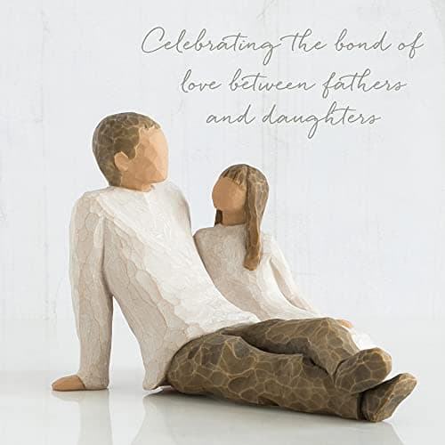 Willow Tree Father and Daughter, Celebrating Loving Bond Between Fathers and Daughters, Grandfathers and Granddaughters, Works Well in Family Groupings, Sculpted Hand-Painted Figure