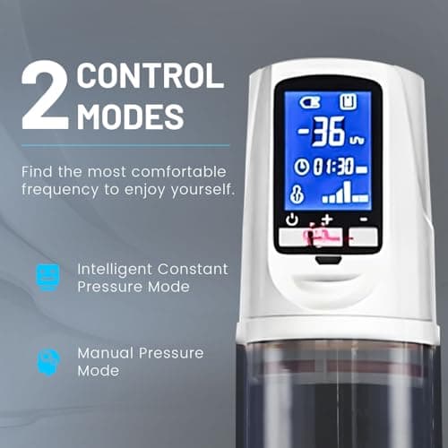 Men's Growth Pump with Strong Suction Vacuum Pump with ED Screen Powerful Electric Vacuum Pump Inch Adjustable Men's Underwear Set Training Tools to Be a Bigger Men gyh05