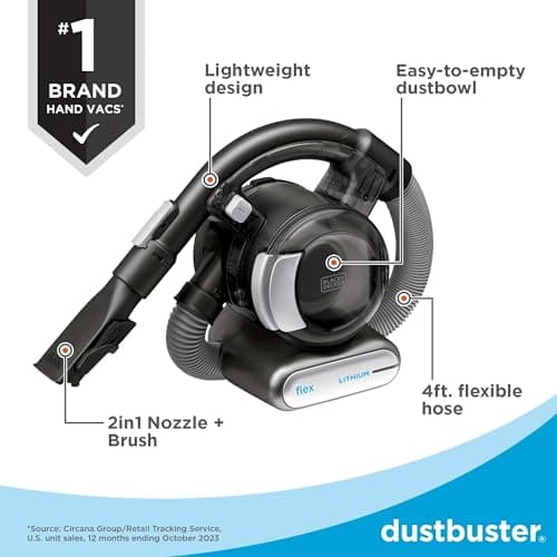 BLACK+DECKER dustbuster FLEX Cordless Handheld Vacuum, Home, Pet and Car Vacuum (BDH2020FL)