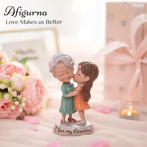 Grandma Birthday Gifts: I Love You Grandma Figurine Gift from Granddaughter - Grandmother Gifts for Mothers' Day - Meaningful Gift for Grandma Nana Gigi Christmas