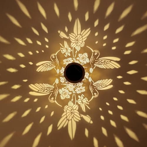 Solar Lanterns Outdoor Waterproof Hummingbird Garden Decorations Gifts for Women Gifts for Mom Grandma Birthday Gifts Hanging Solar Lanterns Outdoor for Patio Decoration, Deck, Lawn, Passageway