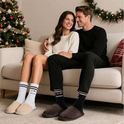 Moyel Funny Socks Couple Gifts for Him and Her Boyfriend Girlfriend on Anniversary Birthday