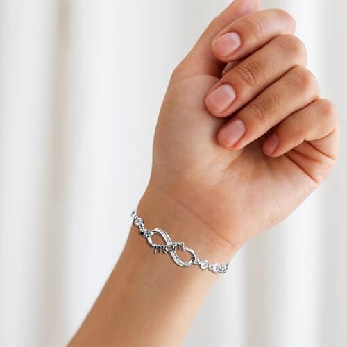 Infinity Love Heart Happy Birthday Mom Bracelet, Mom Birthday Gifts From Daughter, Son, Things To Get Your Mom For Her Birthday, Unique Jewelry For Women, Regalos Para Mamá Cumpleaños