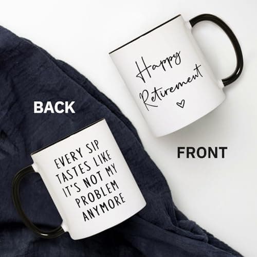 Aurahouse Retirement Gift for Woman Men, Funny Retirement Mug Decorations, Best Retirement Gifts for Women Men 2025, Coworker, Friend, Teacher, Boss, Sisters, Mom, Retired Gifts Not My Problem Anymore