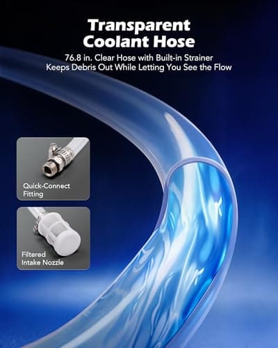 Orion Motor Tech Coolant Vacuum Refill Kit, Cooling System Vacuum Fill Tool with Leak Detector 5 Round Adapters 1 Conical Adapter, Radiator Coolant Fill Kit with Dual-Movement Gauge for Vacuum Leak