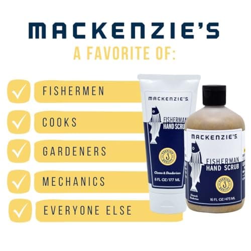 MacKenzie's Fisherman Hand Scrub - Holiday Gifts for Men - Holiday Gifts for Fisherman - Holiday Gifts for Cooks - Holiday Gifts for Gardeners - Stocking Stuffer for Men - Cleansing & Deodorizing