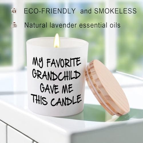 BFJLIFE Gifts for Grandma Grandpa Funny Novelty Unique Christmas Fathers Day Birthday Gifts for Grandpa Grandma Grandparents Lavender Scented Soy Candle