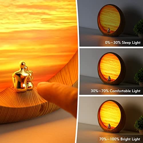 mamre Golden Sunset Lamp Gifts Idea Anniversary Valentine’s Birthday Mother's Day Gifts Home Decoration Unique Table Lamp Gift