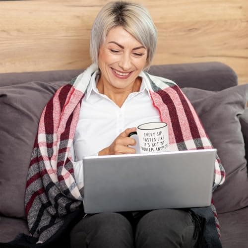 Aurahouse Retirement Gift for Woman Men, Funny Retirement Mug Decorations, Best Retirement Gifts for Women Men 2025, Coworker, Friend, Teacher, Boss, Sisters, Mom, Retired Gifts Not My Problem Anymore