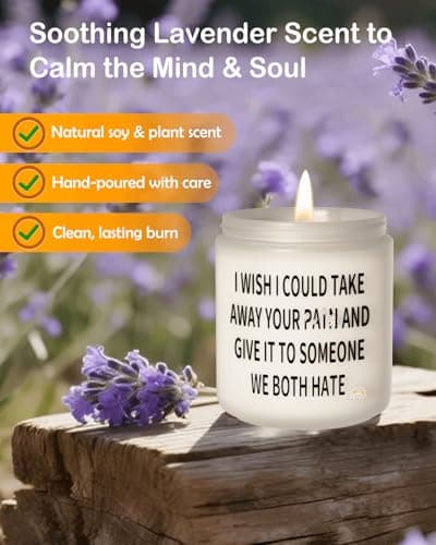 Get Well Soon Gifts for Women Men, Funny Present for Her Him After Surgery, Feel Better Candle Gift for Mom Sick Friends, Recovery, Sympathy, Cancer Comfort, Grieving, Divorce, Thinking of You Gift