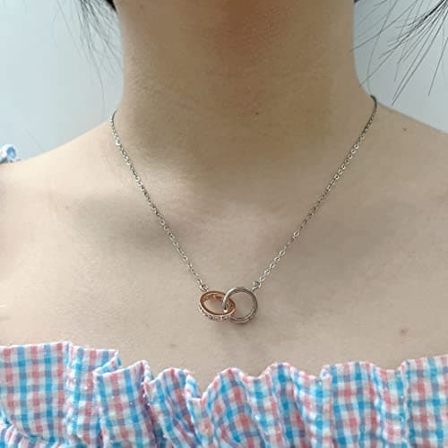 OKEYCH Best Friend Gift to Bride Necklace, Maid of Honor Bride Gift On Her Wedding Day