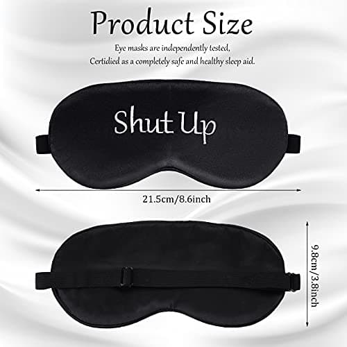 8 Pieces Sleep Mask Silk Eye Mask with Adjustable Strap Soft Blackout Blindfold Eye Cover for Women Men Full Night's Sleep, Travel, Nap, Meditation(Dark Colors)