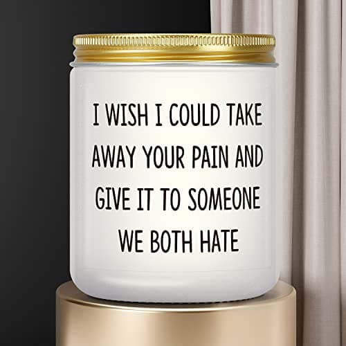 Get Well Soon Gifts for Women Men, Funny Present for Her Him After Surgery, Feel Better Gift for Mom Sick Friends, Grieving, Divorce, Sorry for Your Loss, Take Your Pain Candle