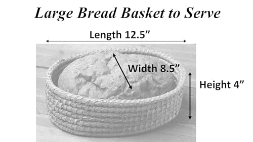 Bread Warmer Basket with Stone - Bread Baskets for Serving Tortilla, Sourdough Maker, House Warming Gifts New Home, Terracotta, Bakers Gift for Kitchen, Women, Men, Birthday, Hostess Farmhouse