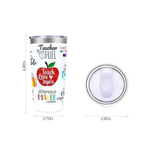 MFGNEH Teacher Gifts,Teacher Appreciation Gifts,Teachers Christmas Birthday Gift from Students,Back to School Gift for Women,20oz Stainless Steel Tumbler Cup