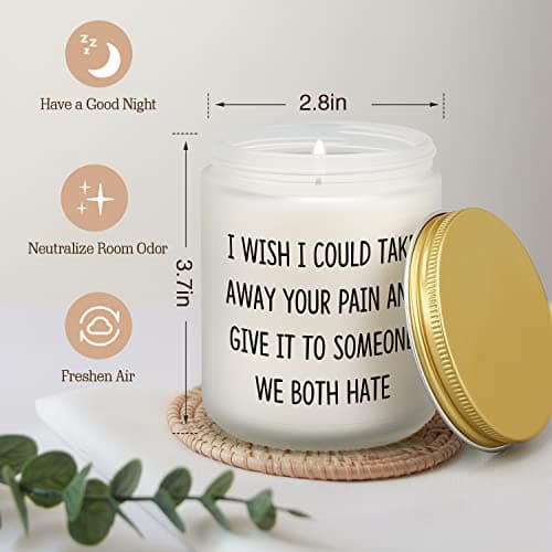 Get Well Soon Gifts for Women Men, Funny Present for Her Him After Surgery, Feel Better Gift for Mom Sick Friends, Grieving, Divorce, Sorry for Your Loss, Take Your Pain Candle