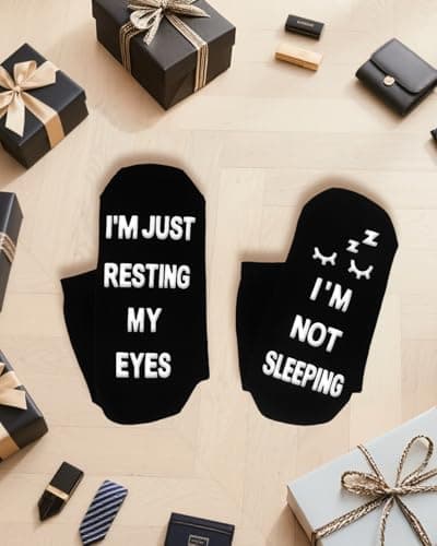 Vitery Stocking Stuffers for Men Teens Adults, White Elephant Gifts for Adults Funny Socks Christmas Essentials