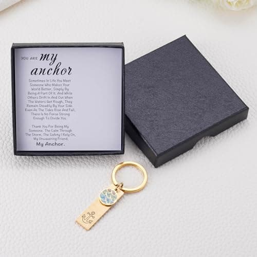 MIXJOY You Are My Anchor Keychain, Bestie Gifts for Women, Gifts for Best Friend Woman, Through Thick and Thin, Small Bestie Friendship Birthday, My Tribe, Close Female Friends Through Rough Times