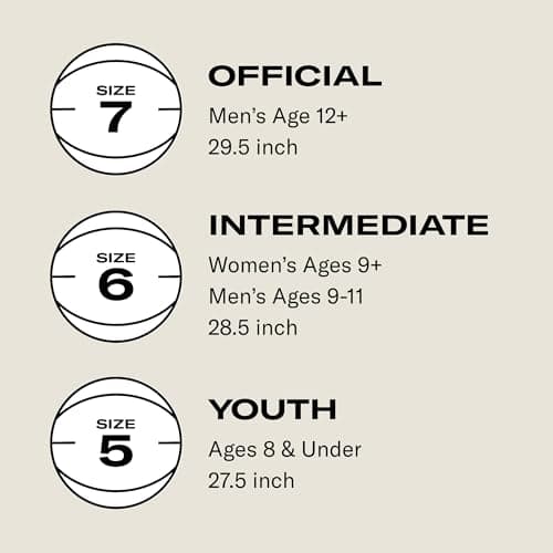 WILSON Evolution Indoor Game Basketballs - Size 5, Size 6 and Size 7