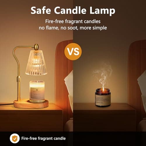 Candle Warmer Lamp with Timer and Dimmer Adjustable Height for Home Room Decor, Brithday Gifts for Women, Candle Warmer for Scented Jar Candles Mother's Day Gifts