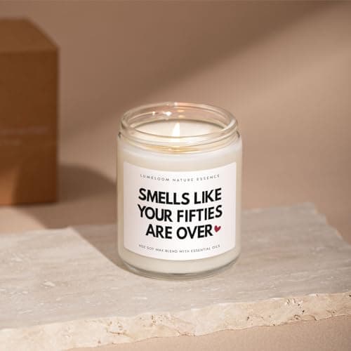 Funny 60th Birthday Gifts for Women Unique, 9oz Lavender Scented Soy Wax Candle, 1965, 60th Birthday Decorations for Woman, Men, Her, Him Wife, Sister, Friend, Cool Gifts