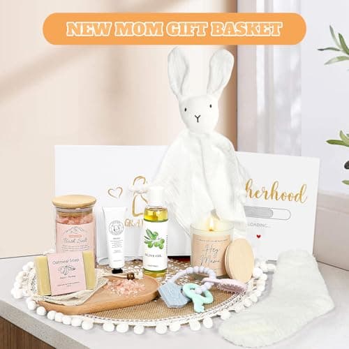 New Mom Gifts, 11PCS New Mom Care Package After Baby, Baby Shower Gifts for Mommy To Be, Gift For Expecting Mother, Pregnancy Gift Basket Essentials, First Time Mothers Day Birthday Gifts for Women