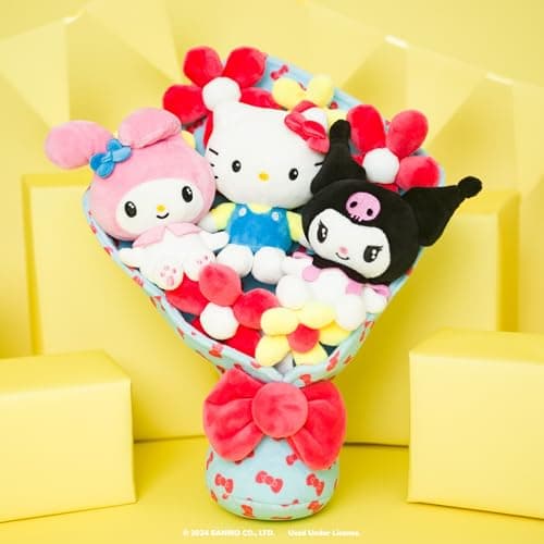 Jazwares Hello Kitty and Friends - 12-inch Plush Celebration Bouquet - 9 Plush Included - Officially Licensed Sanrio Product from
