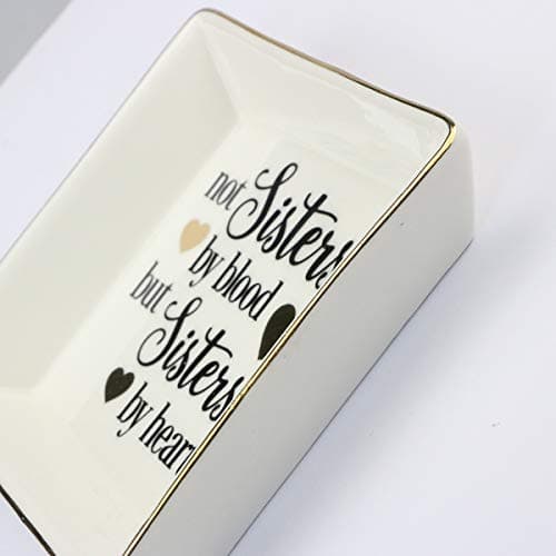 JoycuFF Friend Gifts for Women Marble Ceramic Ring Dish Trinket Tray-Gifts for Best Friend Birthday Christmas