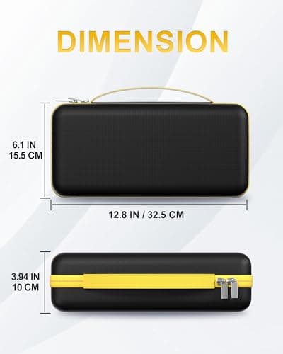 ProCase Hard Case for Fanttik Slim V8 Apex/ V8 Mate/ V10 Apex/ V10 Mate Cordless Car Vacuum, Portable Travel Carrying Storage Organizer with Mesh Pocket for Mini Handheld Vac Cleaner Accessory -Black