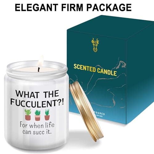Funny Gifts for Friend Women Unique Birthday Christmas Gift for BFF Best Friend Cactus Succulents Friendship Presents for Sister Female Coworker Men - Lemongrass Sage Candles(7oz)