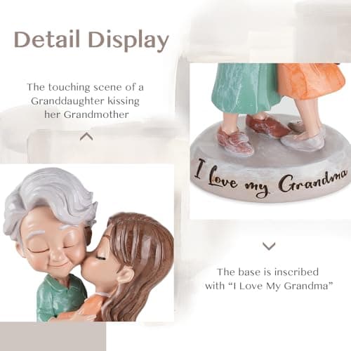 Grandma Birthday Gifts: I Love You Grandma Figurine Gift from Granddaughter - Grandmother Gifts for Mothers' Day - Meaningful Gift for Grandma Nana Gigi Christmas