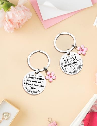 Mother's Day Mom Gifts,Daughter Son for Mom Birthday Christmas Meaningful Gifts,Unique Keepsakes Keychain