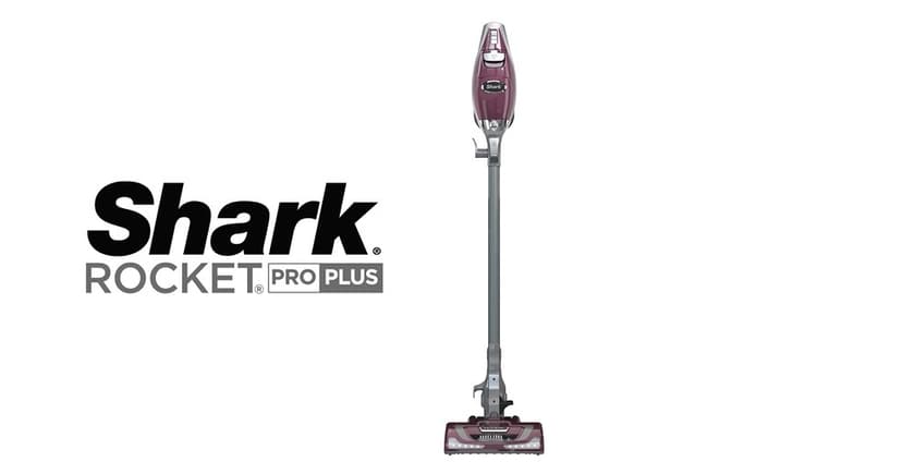 Shark HV322 Rocket Pet Plus Corded Stick Vacuum with LED Headlights, XL Dust Cup, Lightweight, Perfect for Pet Hair Pickup, Converts to a Hand Vacuum, with (2) Pet Attachments, Bordeaux/Silver