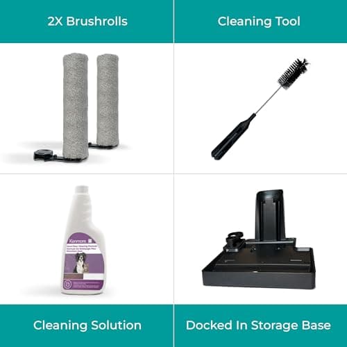 Kenmore HF5010 AquaLite 3-in-1 Cordless Wet Dry Vacuum Hard Floor Cleaner with Automatic Air-Drying, 35mins Runtime & One Edge Self-Cleaning Mop for Multi-Surface and Messes