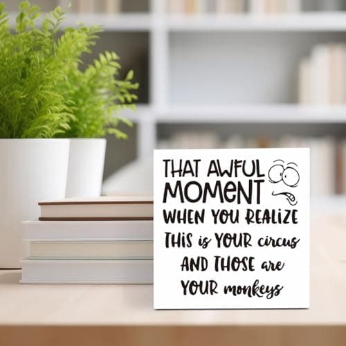 Funny Boss Gifts for Women Men, Gag Gifts Office Sign, Appreciation Gifts for Manager Coworker Employee Decor Funny Home Office Desk Decor Boss Day Gifts 5 X 5 Inch