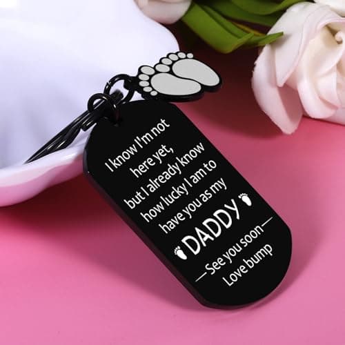 New Dad Gifts for Men: First Fathers Day Keychain