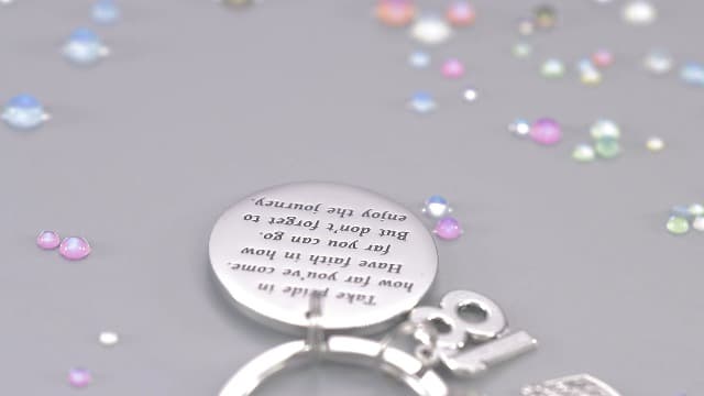 18th Birthday Gifts for Girls Take Pride in How Far You've Come and have Faith Key Chains Best Women Men Happy Eighteen 18th Birthday Keychain