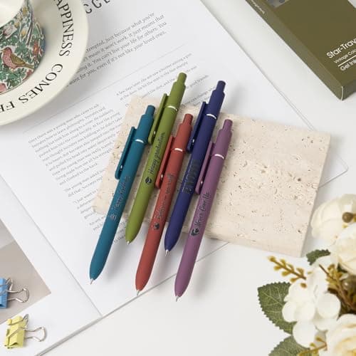 ENOMY Personalized Ballpoint Pens with Logo/Name/Text, Black Ink Custom Engraved Pen in Bulk, Ideal for Christmas Gifts, Birthday Presents, College, Offices & Businesses