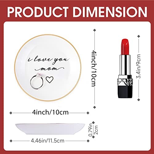 PUDDING CABIN Gifts for Mom from Daughter, Mothers Day Gifts for Mom Ring Dish "I love you mom" Mom Birthday Gifts, Mom Gifts for Valentines Christmas Wedding Gifts