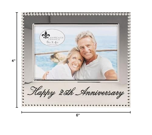 Lawrence Frames 4x6 Happy 25th Anniversary Picture Frame (290064)