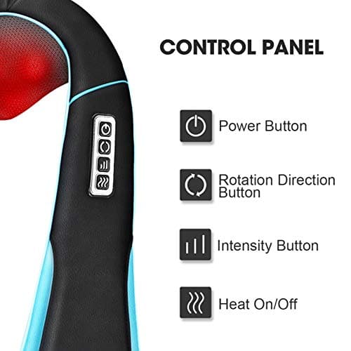 MagicMakers Electric Shiatsu Neck Massager with Heat - Pain Relief for Back, Shoulders & Feet - Gift for Men, Women, Mom & Dad - From Daughter or Son - Ideal for Christmas, Mother's Day & Father's Day