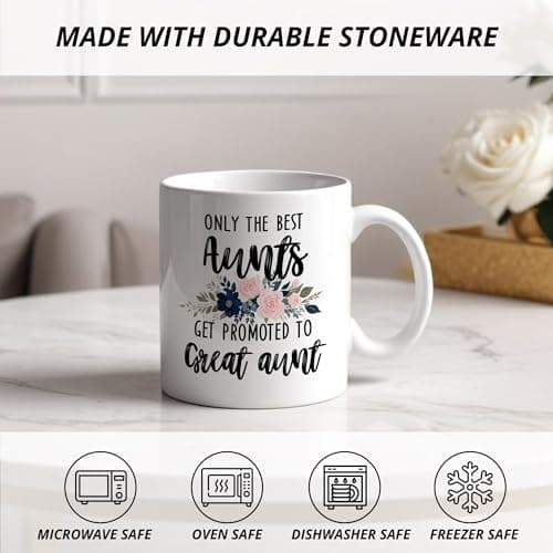 Promoted to Great Aunt Mug, Great Aunt Coffee Cups Ceramic, Great Aunt Coffee Mug, Great Aunt Gifts, Gifts for Great Aunt, Great Aunt Coffee Mug Gifts for Promoted to Great Aunt