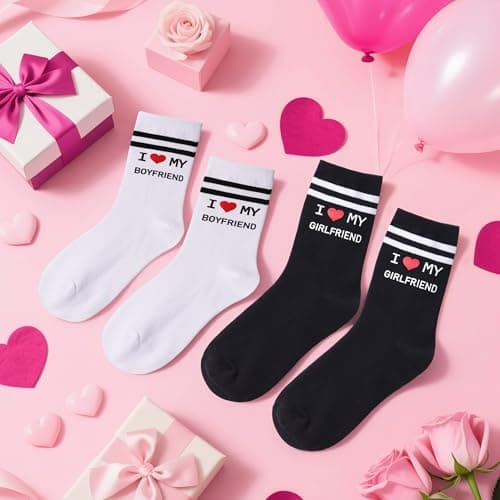 Moyel Funny Socks Couple Gifts for Him and Her Boyfriend Girlfriend on Anniversary Birthday